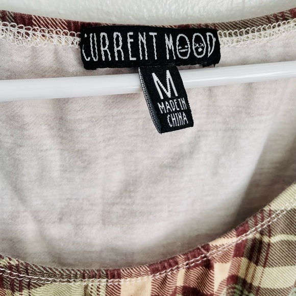 💔SOLD💔 Current Mood O Ring Plaid Crop Top - Picture 3 of 7